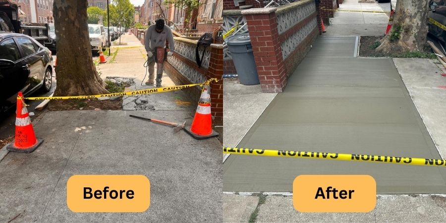 Sidewalk Repair NYC completes a transformative sidewalk repair project, enhancing walkways for the community